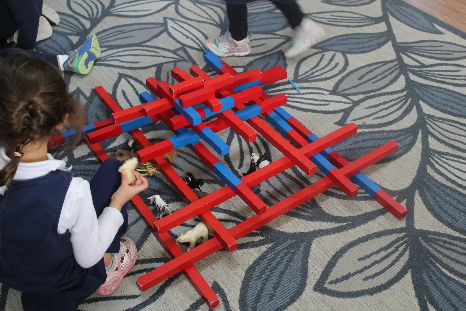 A colorful building-blocks construction from a NAML hands-on activity