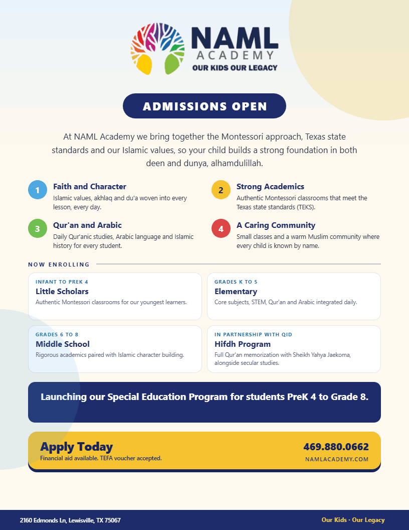 Admissions Open for 2027